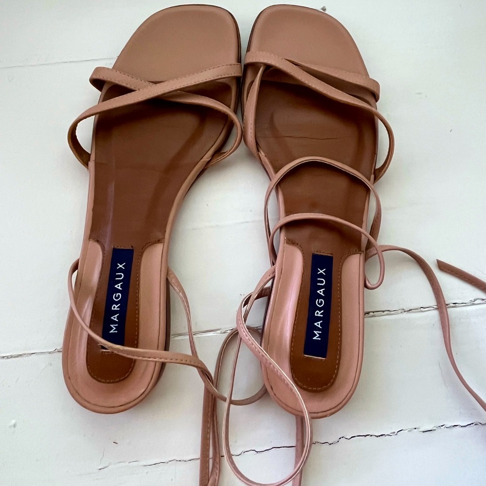 Margaux Rose/Tan Wrap Sandal